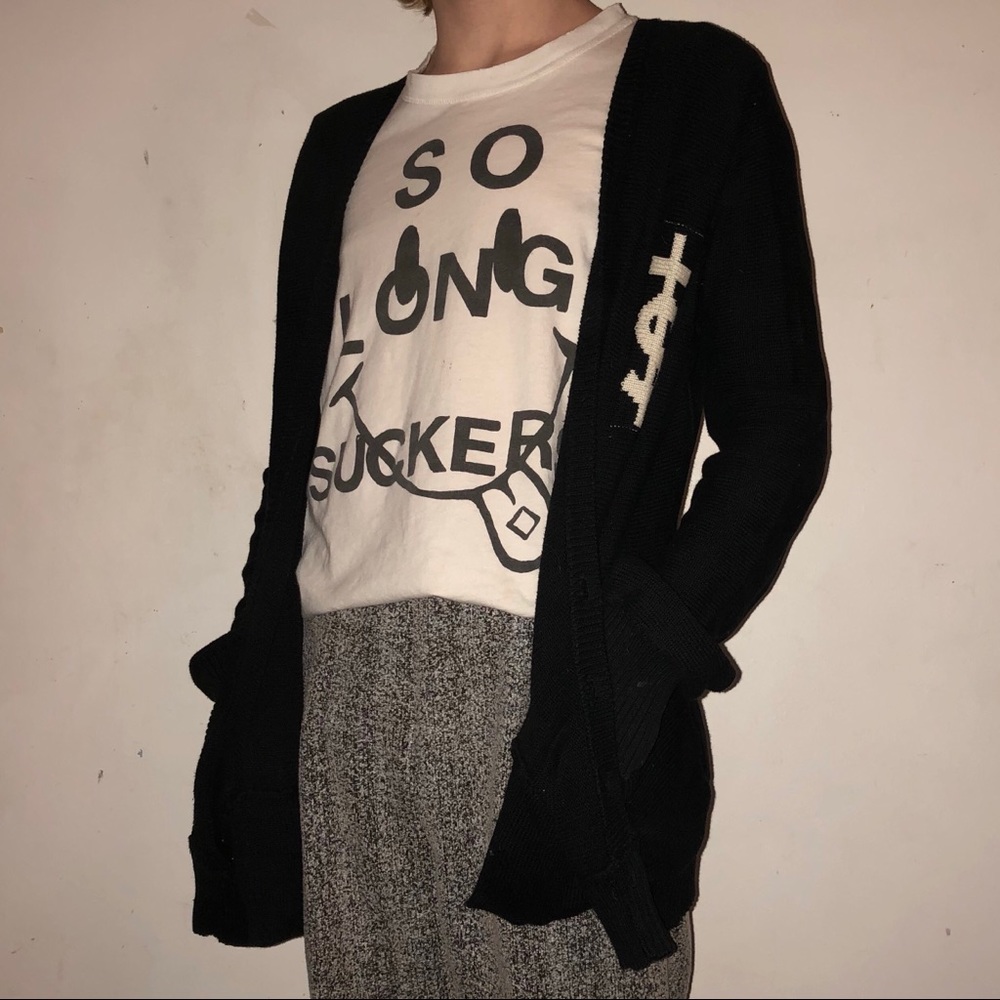 unif jesus saves i spend cardigan